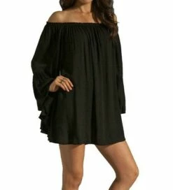 Off The Shoulder Long Sleeve Top In Black