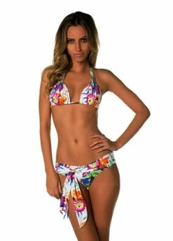 Calcinha Halter Bikini Top In Tropical