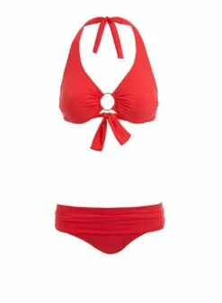 Brussels Fold Over Bottom In Red -PESCA BOUTIQUE Sales brussels red halterneck ring bikini 2017 1 1 2 1