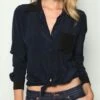 Chantal Combo Shirt In Navy -PESCA BOUTIQUE Sales chantal combo shirt navy 218.00