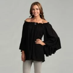 Off The Shoulder Long Sleeve Top In Black -PESCA BOUTIQUE Sales elan womens flutter sleeve top b4b8f21f 5f04 451c b7bc a58a6833db7f