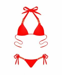 EXCLUSIVE Hard To Get Bikini Top In Red
