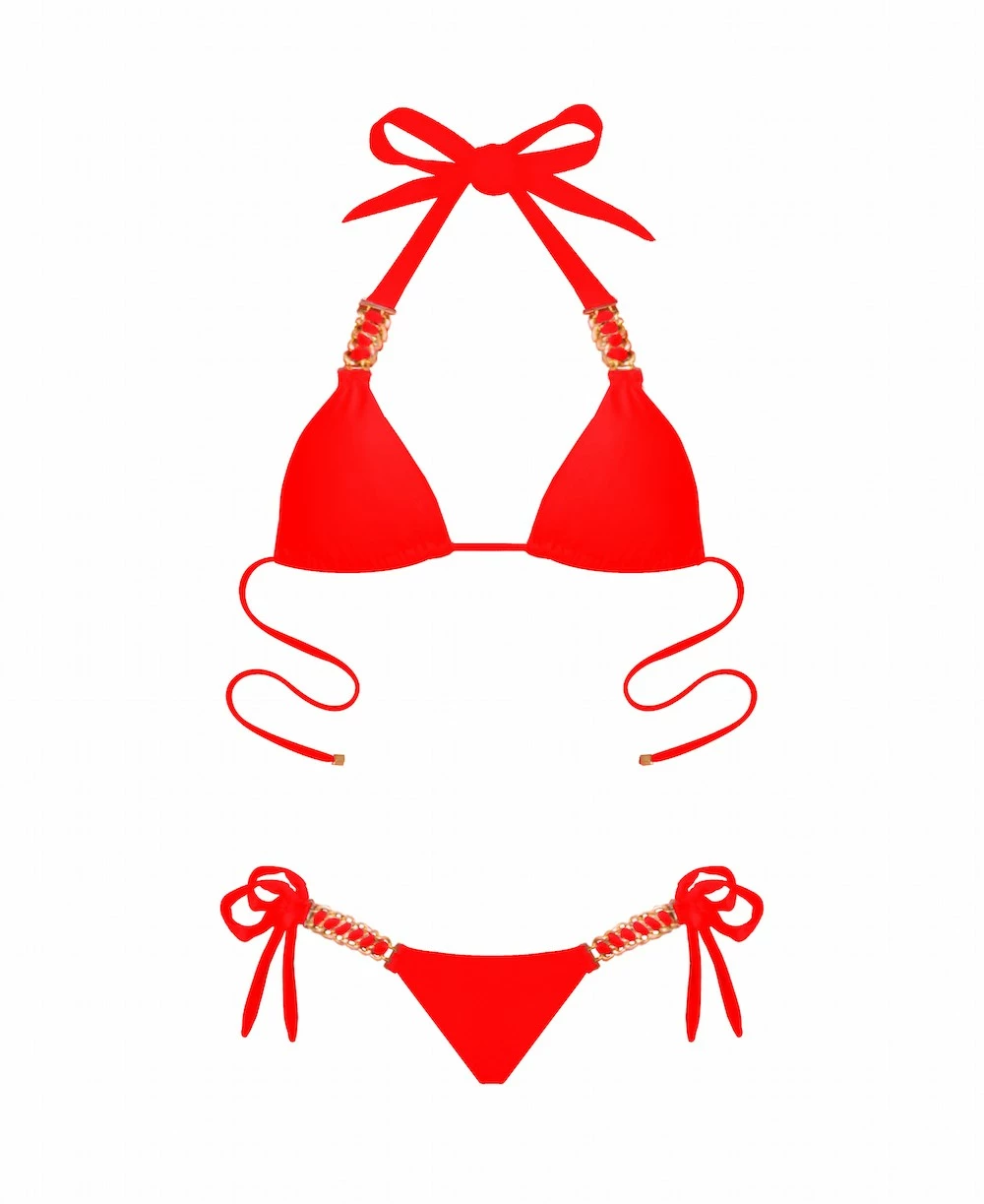 EXCLUSIVE Hard To Get Bikini Top In Red 3 EXCLUSIVE Hard To Get Bikini Top In Red