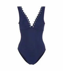 Reina V-Neck One-Piece Swimsuit In Navy