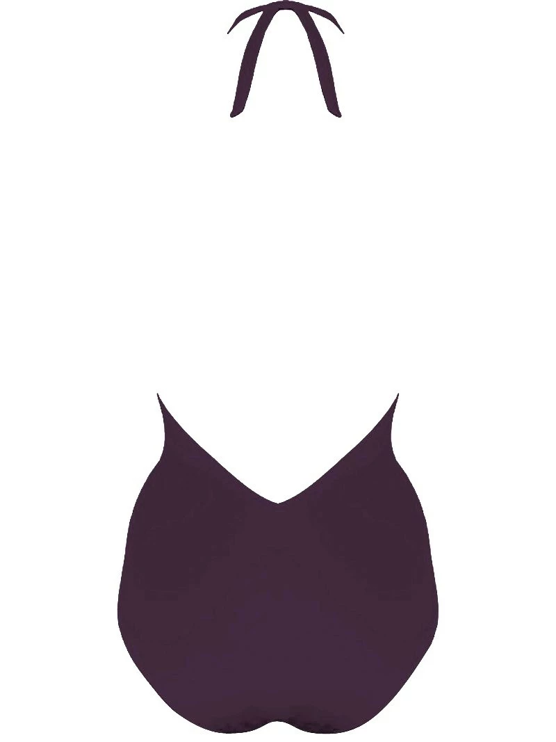 Basic Plunge One Piece In Wine 4 Basic Plunge One Piece In Wine - Image 2
