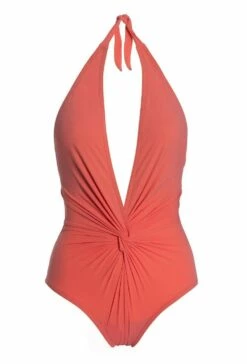Basic Plunge One Piece In Flamingo