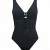 Ventura V-Neck Silent Underwire One-Piece In Black
