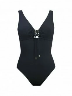 Ventura V-Neck Silent Underwire One-Piece In Black