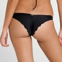Verano De Rumba Strappy Brazilian Ruched Back Bikini Bottom In Black -PESCA BOUTIQUE Sales l176 20 001 tbz 1