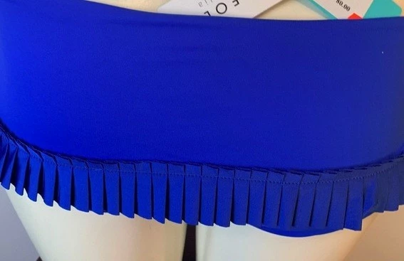 Goddess Pleated Skirted Bikini Bottom In Lapis 7 Goddess Pleated Skirted Bikini Bottom In Lapis - Image 5