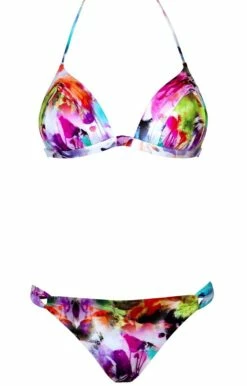 Intensity Molded Triangle Bikini Top In Water Colors