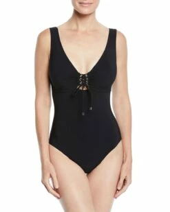 Ventura V-Neck Silent Underwire One-Piece In Black -PESCA BOUTIQUE Sales nmtxncq mz