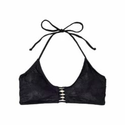 Onyx Braided Zen Halter Bikini Top In Black -PESCA BOUTIQUE Sales ony 177h onyx braided zen top 2 1