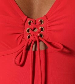 Ventura V-Neck Silent Underwire One-Piece In Cherry -PESCA BOUTIQUE Sales p00429463 d3