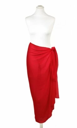 Solid Red Sarong Pia Rossini