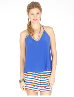 Luna T-Back Cami In Royal Blue