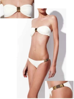Hardware Bandeau Bikini In Ivory