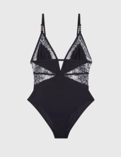 Usara Plunge Mesh One Piece In Black Multi -PESCA BOUTIQUE Sales screen shot 2016 12 24 at 9.44.15 pm 1 1