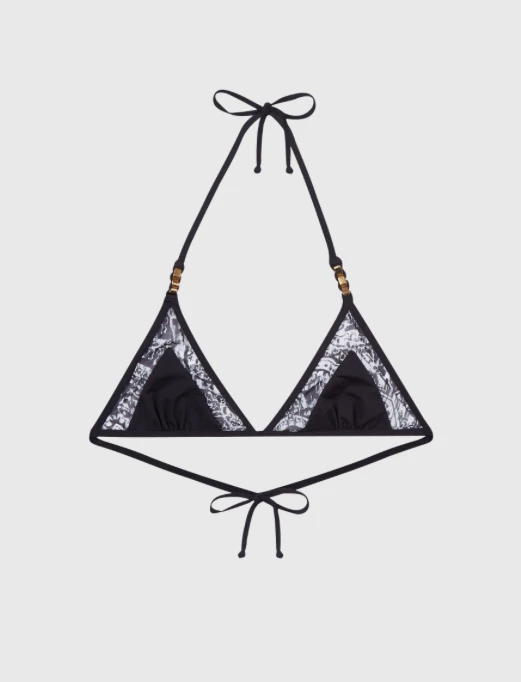 Usara Triangle Top In Black Multi 6 Usara Triangle Top In Black Multi - Image 4