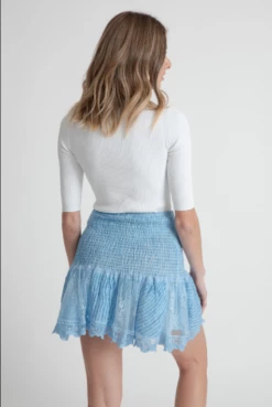Jolene Smocked Waisted Embroidered Skirt In Blue -PESCA BOUTIQUE Sales screen shot 2020 03 11 at 5.14.57 pm 1