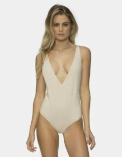 Drew One Piece In Tapioca By Tavik Swimwear