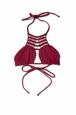 Mimi Halter Top In Maroon 8 Mimi Halter Top In Maroon -PESCA BOUTIQUE Sales unspecified 2 13 3