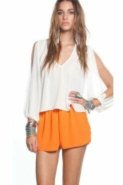 Woodstock Shorts In Neon Orange