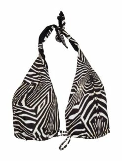 Adjustable Lycra Halter Bikini Top In Zebra -PESCA BOUTIQUE Sales wlnei20093 1 enlarged
