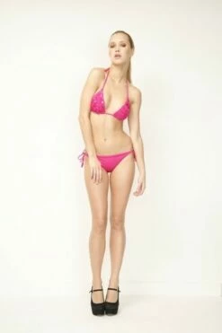 Roman Holiday Triangle Bikini In Fuchsia
